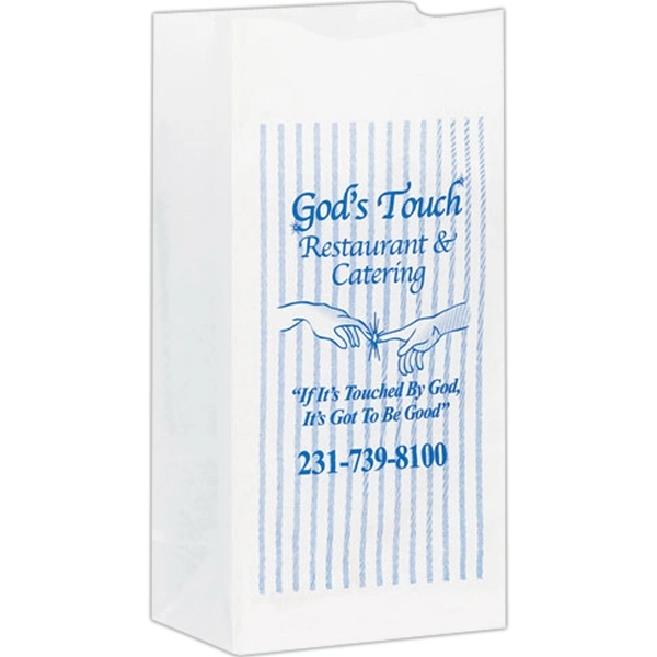 6 1/4" x 3 13/16" x 12 1/2" white Kraft paper... from ASI 35290 American Ad Bag Co