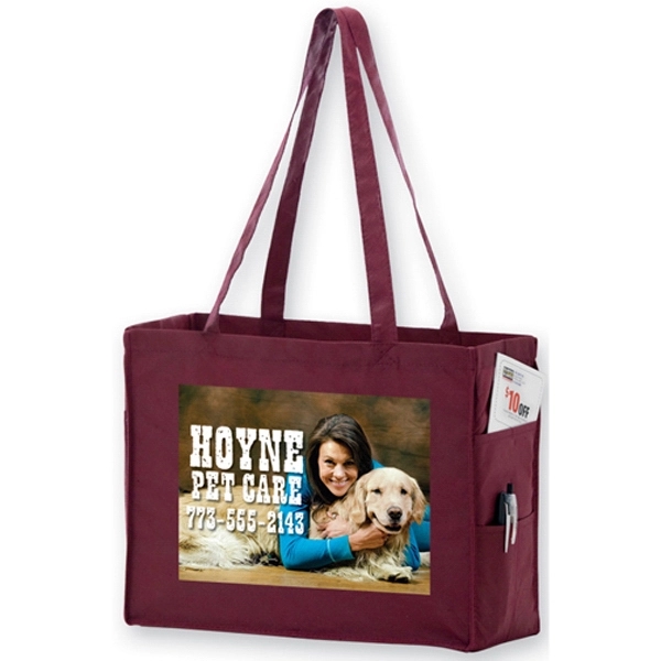 16" x 6" x 12" non-woven polypropylene tote bag with slip... from ASI 35290 American Ad Bag Co