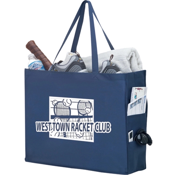 20" x 6" x 16" non-woven polypropylene tote bag with side... from ASI 35290 American Ad Bag Co