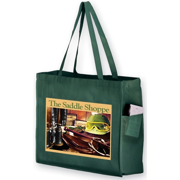 20" x 6" x 16" non-woven polypropylene tote with gusset, poly... from ASI 35290 American Ad Bag Co