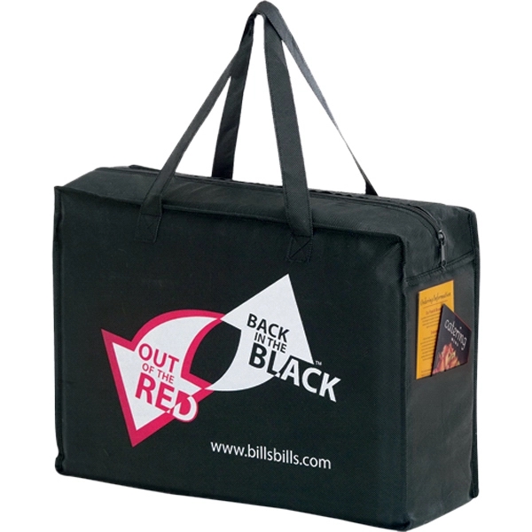 20" x 6" x 16" non-woven polypropylene zippered tote with pockets... from ASI 35290 American Ad Bag Co