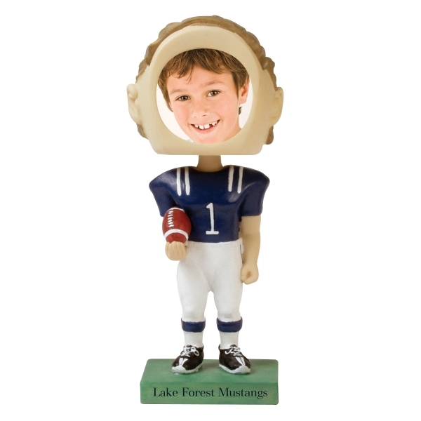 6 1/2" x 2 1/2" football player bobblehead with slip-in insert... from ASI 62190 Illini / Illini