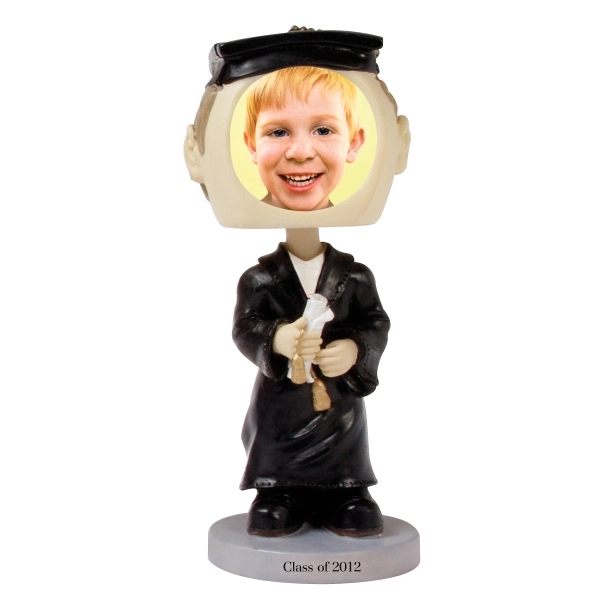 6 1/2" x 2 1/2" graduation bobblehead with slip-in insert section... from ASI 62190 Illini / Illini