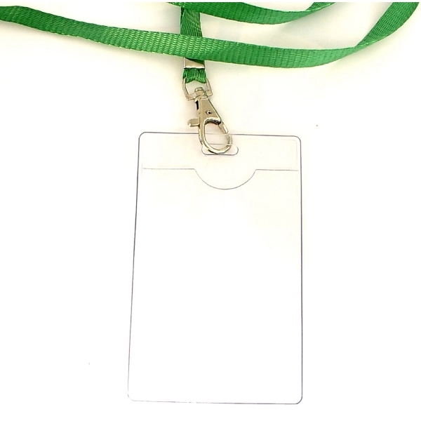 Clear vinyl badge holder with lanyard... from ASI 74585 Nu Promo International / Nu Promo Line