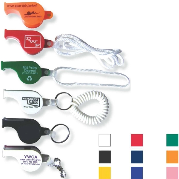 Police whistle, 2 3/8" x 1 1/8" x 7/8".... from ASI 88620 Specialty Products Company / Newport Plastics / Specialty Line