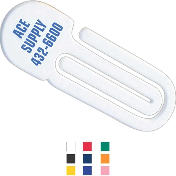 Paper clip with double clip design. We use recycled plastic.... from ASI 88620 Specialty Products Company / Newport Plastics / Specialty Line