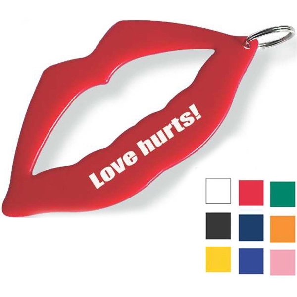 Lip-shaped key tag.... from ASI 88620 Specialty Products Company / Newport Plastics / Specialty Line