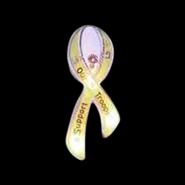 Custom yellow awareness ribbon flash lapel pin with flashing light.... from ASI 36988 Artek USA Inc / Artek™