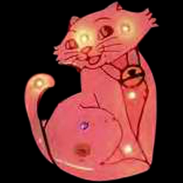 Custom cat flash lapel pin and attractive flashing light.... from ASI 36988 Artek USA Inc / Artek™