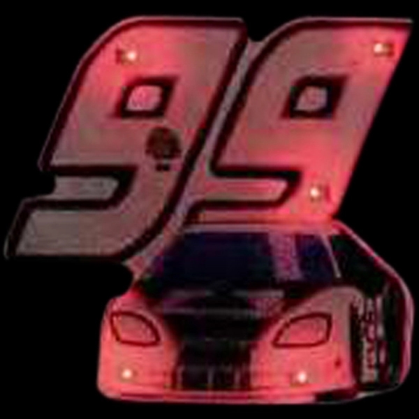 Custom racing 99 shape flash lapel pin and attractive flashing light.... from ASI 36988 Artek USA Inc / Artek™