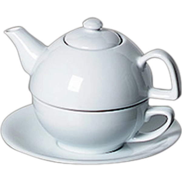 Tea for one includes 16 oz. teapot, cup and saucer, 6... from ASI 68878 Mar's Line / Mar's Promotions / MAR's Line Mars China Collection