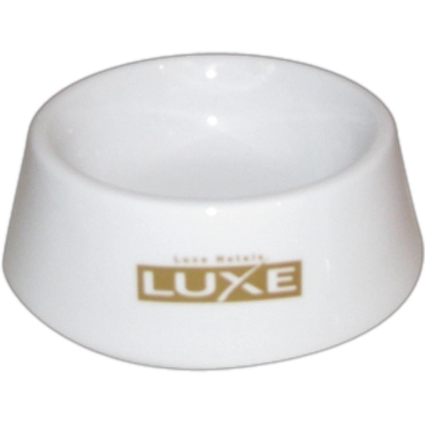 White porcelain pet bowl, Stable, does not tip over. Available in... from ASI 68878 Mar's Line / Mar's Promotions / MAR's Line Mars China Collection