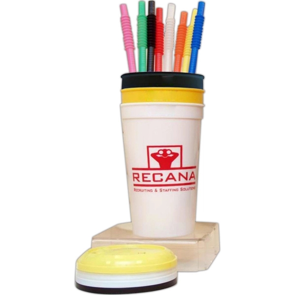 Plastic Bendy Drinking straw for stadium cup.... from ASI 79541 Print Appeal,Inc. / Print Appeal