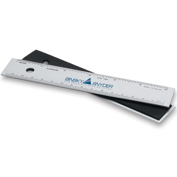 Aluminum 8" straight edge ruler with center finding back.... from ASI 34910 Alumicolor / Alumicolor