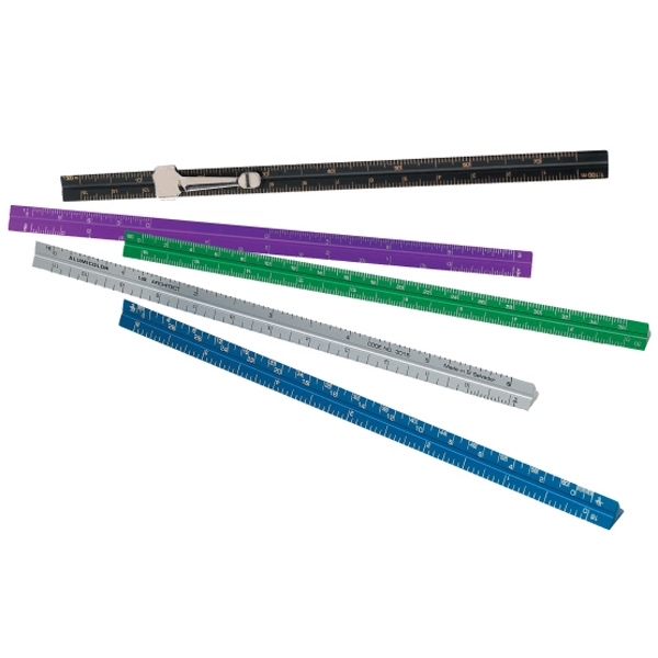 Aluminum 6" common man pocket ruler.... from ASI 34910 Alumicolor / Alumicolor