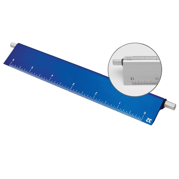 Aluminum 12" engineer scale with rotating rod.... from ASI 34910 Alumicolor / Alumicolor