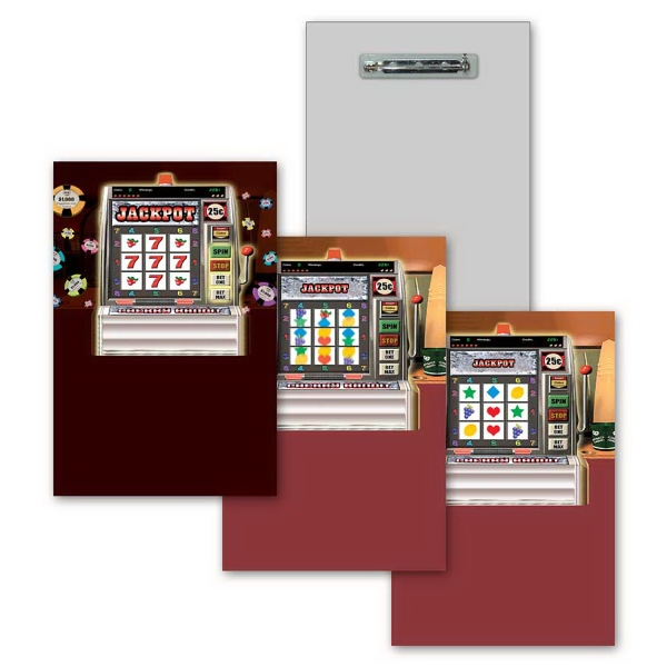 Lapel Pin with Casino Design, Lenticular Animation, Blank without Imprint... from ASI 66260 ZZ OLD - Lantor Ltd 3D Products Div / Lantor 3D Lenticular