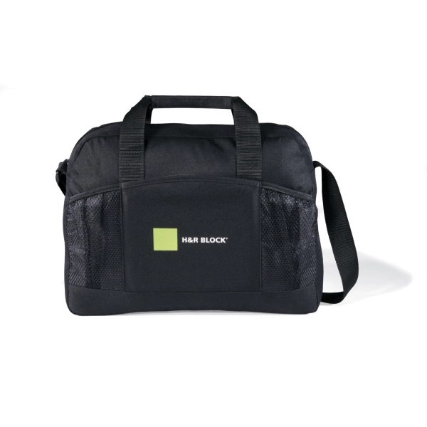 Polyester portfolio with adjustable shoulder strap and ID window on back.... from ASI 56070 Gemline / Gemline®