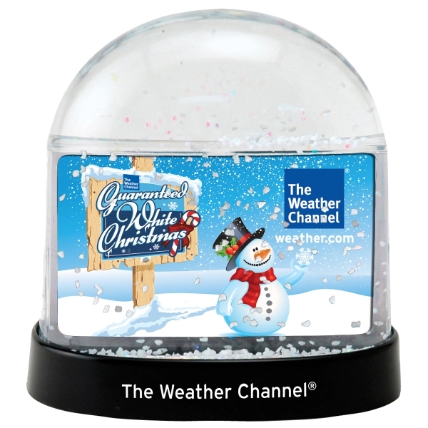 Snow globe with clear front and back, black base and two... from ASI 62190 Illini