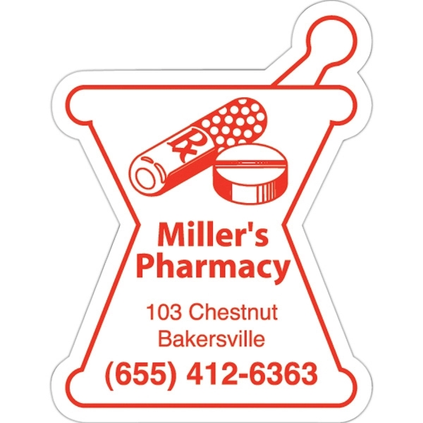 2" x 2 5/8" mortar and pestle shaped magnet with four... from ASI 68507 The Magnet Group / Magnet LLC™