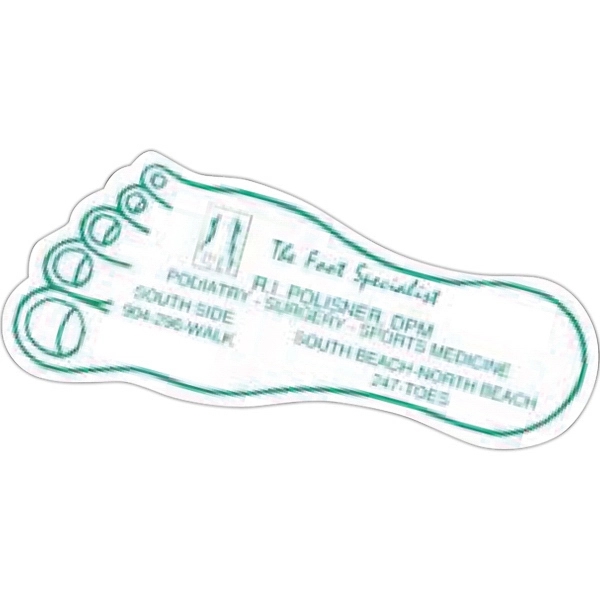 1.5" x 3.47" foot shaped magnet with four color process customization.... from ASI 68507 The Magnet Group / Magnet LLC™