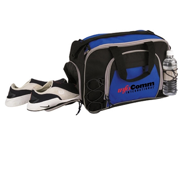 Handy gym duffel bag with dual-zippered main compartment and a shoe... from ASI 39820 Opusline (Benmex) / Opus Line