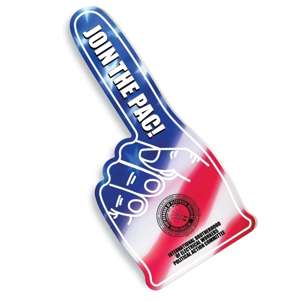 16.75" x 8" x 1" urethane foam "number one" novelty hand... from ASI 68207 MAC Specialties Ltd / Sport Products Plus