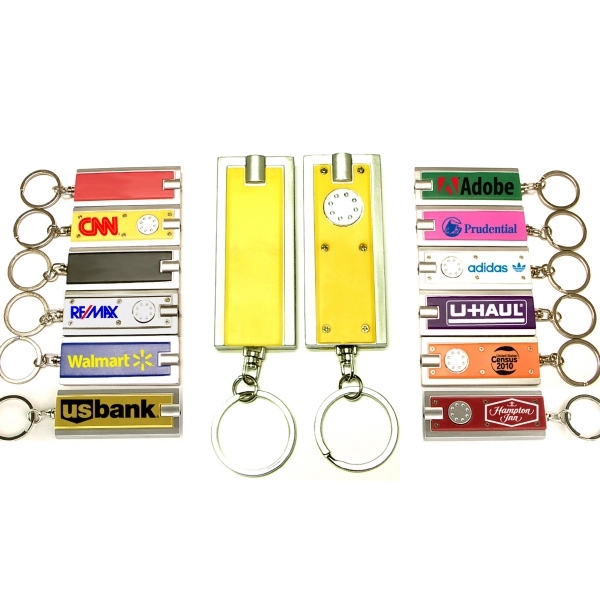 Yellow mini flash light key chain.... from ASI 74585 Nu Promo International / Nu Promo Line