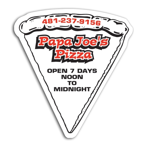 2.44" x 2.63" pizza slice shaped magnet with four color process... from ASI 68507 The Magnet Group / Magnet LLC™