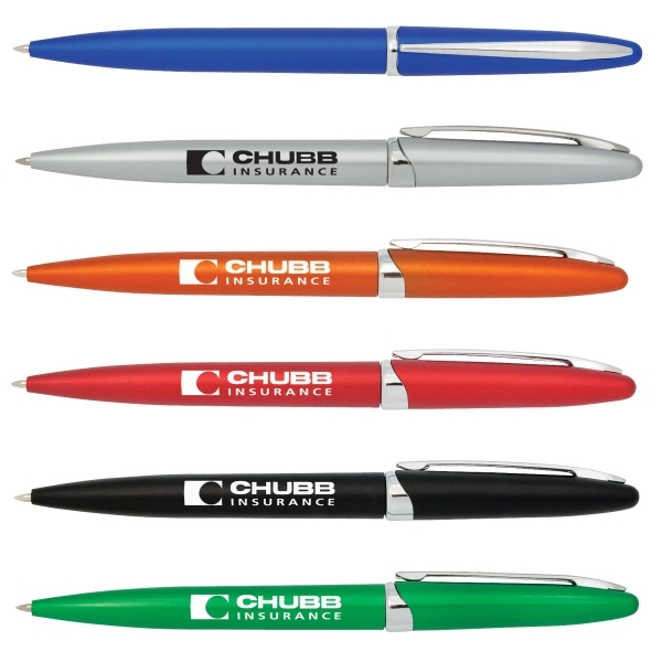 Twist action metallic plastic pen.... from ASI 42920 Busrel Inc