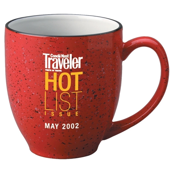 Red-White speckled 15 oz. bistro ceramic mug.... from ASI 46573 Cooper & Clement Inc / Inspiration by C&C Line