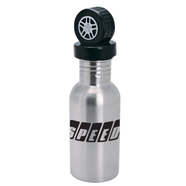 NicheBottle (TM) - Stainless steel sports bottle with tire lid, 17... from ASI 63344 ZZ MERGED - Jetline / Jetline