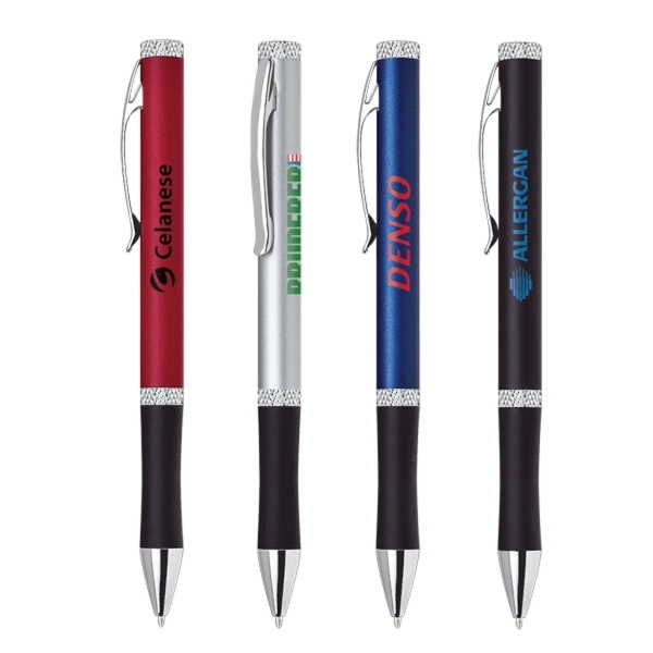 Aluminum pen with diamond cut ring and chrome accents.... from ASI 34800 Alstar Creations / Alstar Line