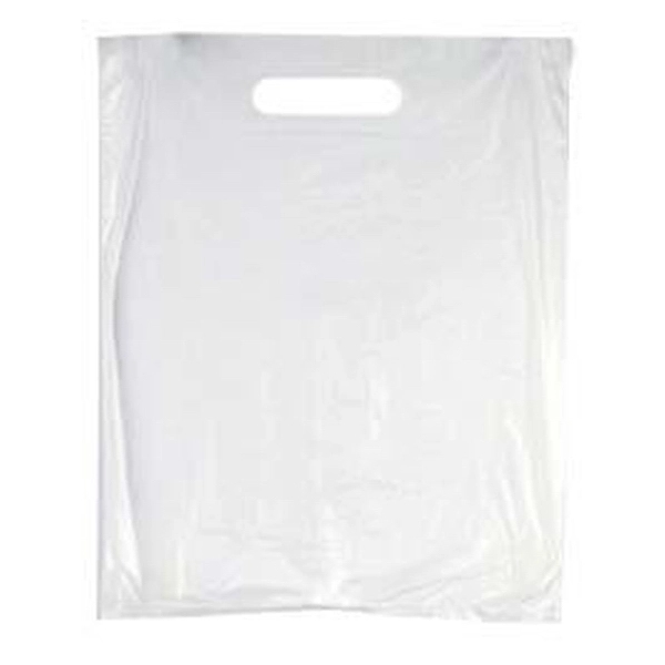 Die cut plastic merchandise bag, 8.5" x 11". Blank.... from ASI 92480 Uniflex / U F