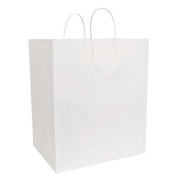 White Kraft paper 14" x 9.5" x 16.25" shopping bag with... from ASI 92480 Uniflex / U F