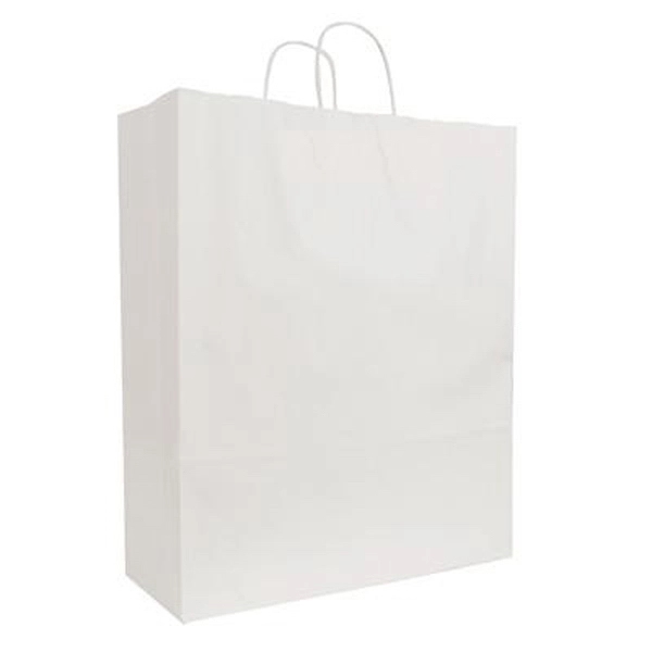 White Kraft paper 16" x 6" x 19.25" shopping bag with... from ASI 92480 Uniflex / U F