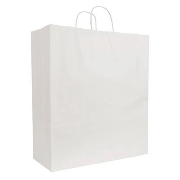 White Kraft paper 18" x 7" x 18.75" shopping bag with... from ASI 92480 Uniflex / U F