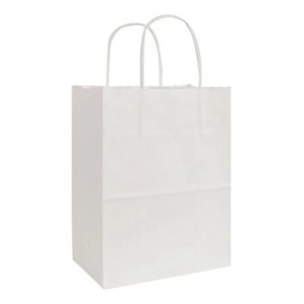 White Kraft paper shopping bag with serrated edge.... from ASI 92480 Uniflex / U F