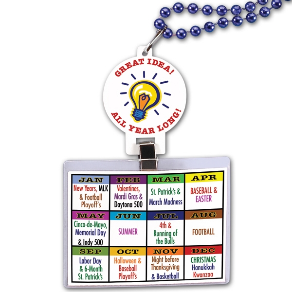 Circle - Beads with badge holder.... from ASI 71870 ZZ OLD - Mocap LLC / Anchor Line / Anchor Line 