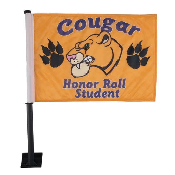 Car flag, made of durable 2 ply polyester fabric, 11" x... from ASI 77280 Pepco Poms / Pepco Poms