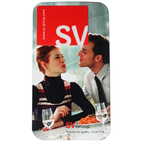 Rectangle sticky micro fiber screen cleaners, with four color process card... from ASI 62635 Inno-Vative Solutions Grp LTD