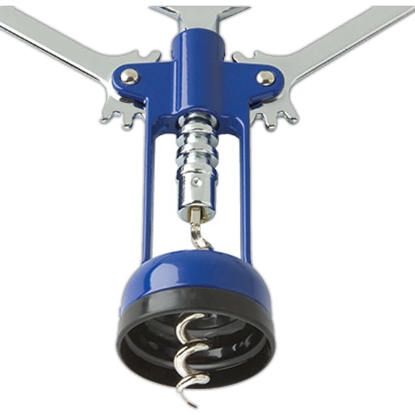 Customizable chrome plated wing corkscrew with spiral worm and colored, enameled... from ASI 55450 Franmara Inc