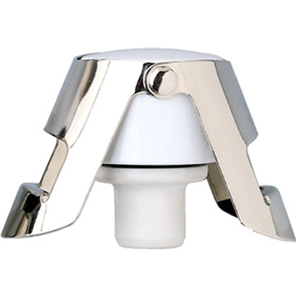 Champagne bottle stopper. 2 1/4" x 1 1/4" nickel plating with... from ASI 55450 Franmara Inc