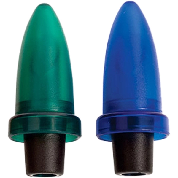 Customizable 3 1/4" TPR snap-seal bottle pourer with lid. For wine,... from ASI 55450 Franmara Inc