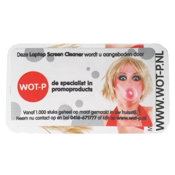 Rectangle sticky micro fiber screen cleaners, with four color process card... from ASI 62635 Inno-Vative Solutions Grp LTD