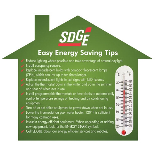House shape magnet with thermometer.... from ASI 73464 ZZ OLD - Nationwide Promotions LLC / Full Color Line