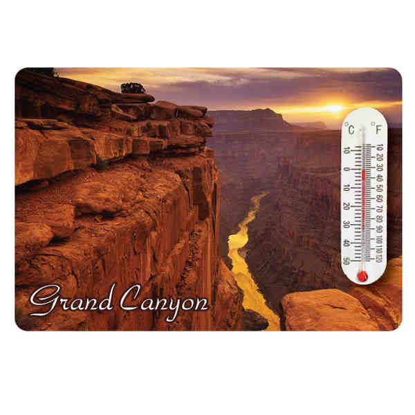 Rectangle magnet with thermometer.... from ASI 73464 ZZ OLD - Nationwide Promotions LLC / Full Color Line