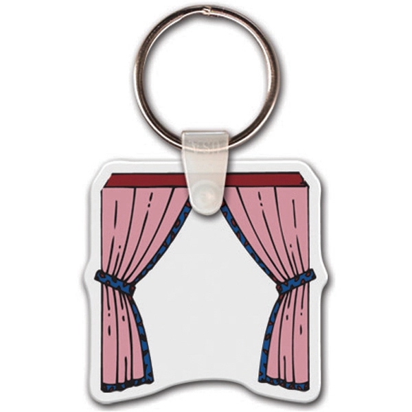 Key tag shaped like drapes with sixteen color option.... from ASI 56100 Gemini Ind Inc / Gemini Line™