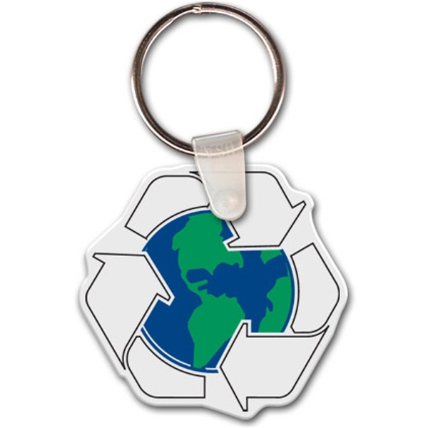 Full-color recycle with earth shape key tag, 1.84" x 1.75"... from ASI 56100 Gemini Ind Inc / Gemini Line™