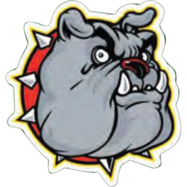 Bulldog mascot shape thin magnet, 2.5" x 2.66".... from ASI 56100 Gemini Ind Inc / Gemini Line (TM)